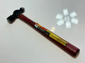 11-495 PLUMB Nos Tools Ball Peen Hammer Permabond Wood Handle