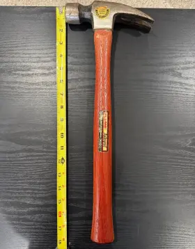 CR28X PLUMB Straight Claw Hammer Wood Handle Ames Mcdonough