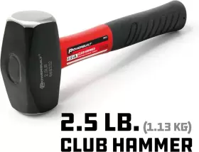 689848052855 POWERBUILT Club Hammer Fiberglass Handle Slip #2