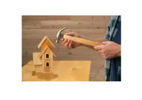 69319 STEEL Head Wood Claw Hammer Wooden Handle #3