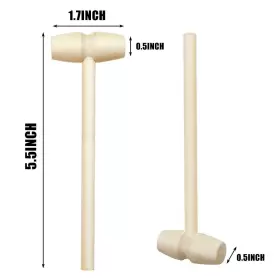 714569082468 PSEUTIO Mini Wooden Hammer Chocolate Crab Heart #3