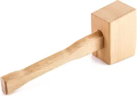445011999968 QWORK Wooden Mallet Manual Hammer Beech Solid