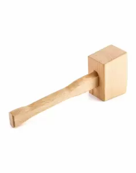 734900621217 QWORK Wooden Mallet Manual Hammer Beech Solid