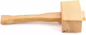 WD5691 QWORK Wooden Mallet Manual Hammer Beech Solid Wood #2