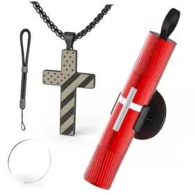 FZD-004 QZF Safe Hammer Glass Breaker Water Cross Pendant