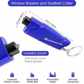 708500961462 RAPUDA Window Breaker Seatbelt Cutter Glass Seat #2