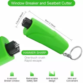 753226947184 RAPUDA Window Breaker Seatbelt Cutter Mini Glass #2