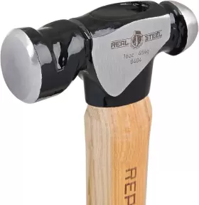 689719480527 REAL STEEL Ball Peen Hammer Hickory Wood Handle #2