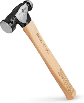 689719480527 REAL STEEL Ball Peen Hammer Hickory Wood Handle