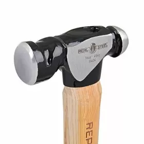 767615192680 REAL STEEL Ball Peen Hammer Hickory Wood Handle #2