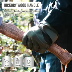RGX001 ROCKYGIANT Camping Axe Forged Hatchet Wood #3