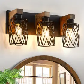 B219-042-03-BK RVONOW Farmhouse Bathroom Vanity Light