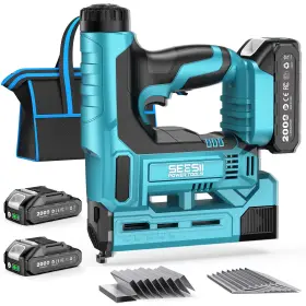 J-156 SEESII Cordless Brad Nailer Stapler Gun Sky Gauge
