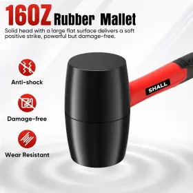 762983170407 SHALL Rubber Mallet Hammer Set Double Fac #3
