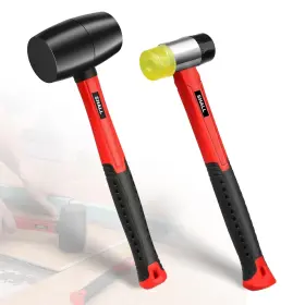 762983170407 SHALL Rubber Mallet Hammer Set Double Fac