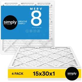 SF15X30X1 SIMPLY Merv Pack Ac Furnace Hvac Dust Air Filter