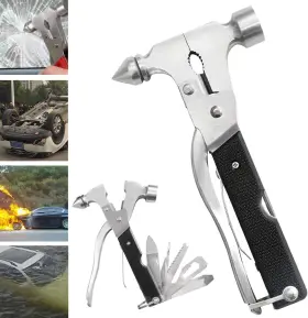 658360265746 SMOSUN Car Safety Hammer Glass Breaker Emergency