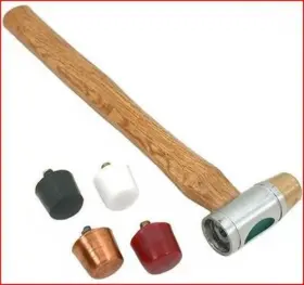 789611040772 COPPER Interchangeable Head Rubber Hammer Tool