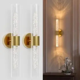 7140 SORAGLITIUM Dimmable Sconces Wall Set Wireless Crystal