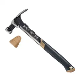 744110144277 SPEC OPS Steel Framing Hammer Claw Milled Shock