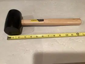 076174575224 STANLEY Rubber Mallet Hickory Handle #3