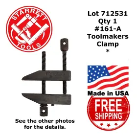 161-A STARRETT Toolmakers Parallel Clamp