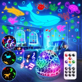 WH-E03 STARYOU Sensory Kids Sound Night Light Projector Toys