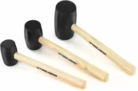 MH-02-LL-B1-16-1 STEELHEAD Wood Handle Rubber Mallet Set #3