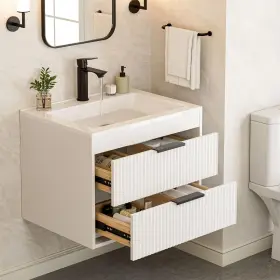 SU240301-WH24-01 SUNTAGE Bathroom Vanity Wall Double Drawers