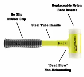 3377.150 SUPERCRAFT Blow Hammer Grip Marring Head Steel Tube #2