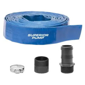 99621 SUPERIOR PUMP Lay Flat Discharge Hose Pvc Adapters