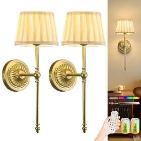AMZ-CDBD-09G SUPERYOPINNY Cordless Wall Sconces Set Wireless