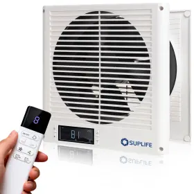 RTRF-8-R SUPLIFE Fan Reversible Wall Cfm Temperature Remote