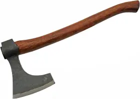 242604 SZCO Forged Wood Handle Carbon Steel Beard Head