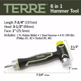 744144008705 T-TERRE Double Faced Hammer Tool Rubber Mallet #3