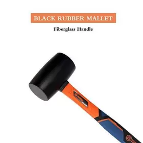 782942796646 T-TOPBUILT Fiberglass Handle Rubber Mallet Solid #3