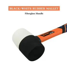782942796660 T-TOPBUILT Fiberglass Handle Rubber Mallet Solid #3