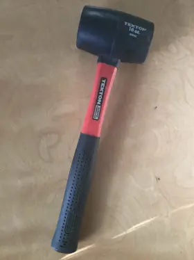 31303 TEKTON Jacketed Fiberglass Rubber Mallet Hammer