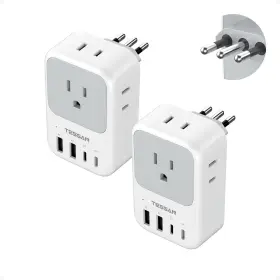 TS-TA04USIT TESSAN Travel Plug Adapter Pack Outlets Usb Power