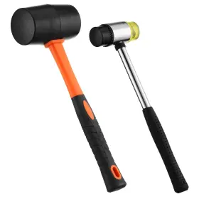 RM35 THUDCRAFT Pack Rubber Mallet Hammer Set Dual Faced Fib