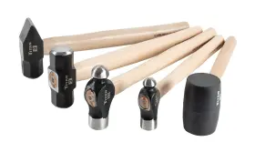 802090850707 TITAN Hickory Wood Handle Hammer Set Ball Peen