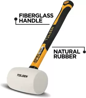 696576242991 TOLSEN Rubber Mallet Hammer Fiberglass Handle #3