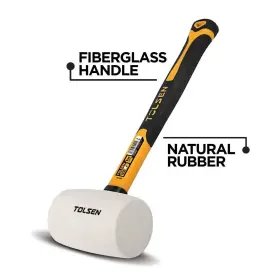 933528725794 TOLSEN Rubber Mallet Hammer Fiberglass Handle #3