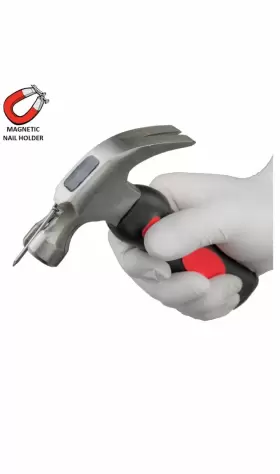 00940 TOOL SHOP Stubby Claw Hammer Fiberglass Handle Steel