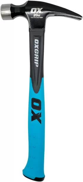 T086020 TRADE Straight Claw Hammer Reinforced Fiberglass Grip