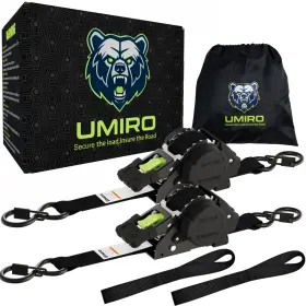 RRS-1-12-2PK UMIRO Ratchet Straps Pack Feet Downs Auto