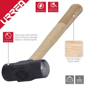 660731684193 URREA Sledge Hammer Steel Head Drilling Forged #2