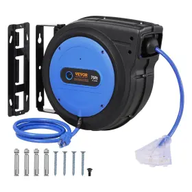 75FT VEVOR Extension Cord Reel Outlets Electric