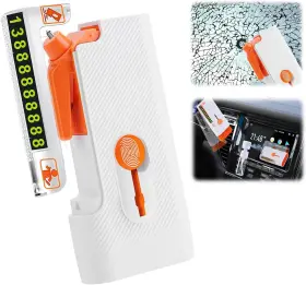 WF-Q6FIN-WHITE WALRFID Window Breaker Seatbelt Cutter Car