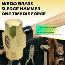 BR2101B-SET-33LB WEDO Sledge Hammer Wooden Handle Die Forged #3
